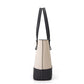 Classic Two-Tone Office Tote – Black & Beige