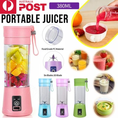 Six Blade Portable USB Electric Juicer Bottle Blender